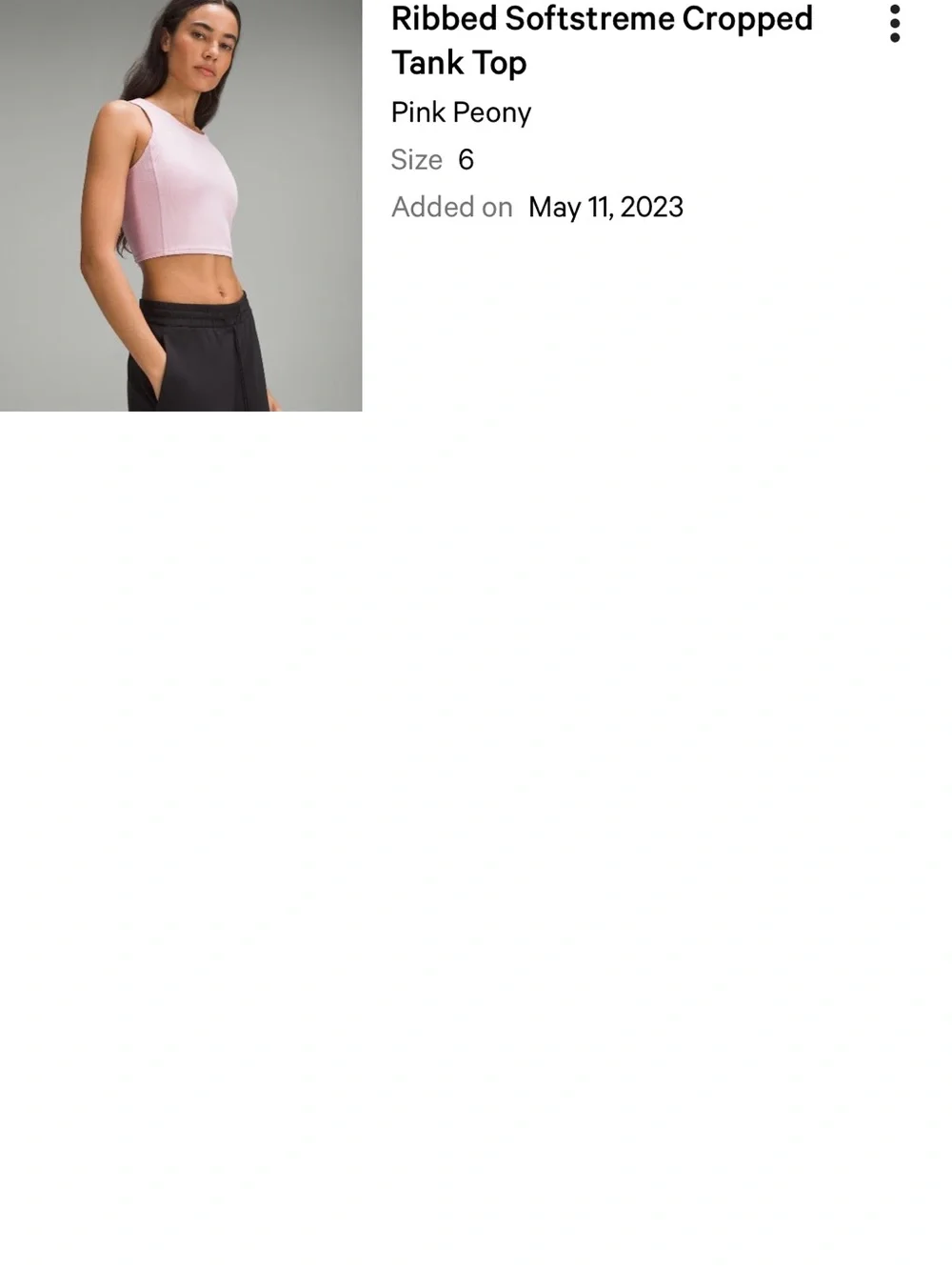 Lululemon Size 6 Reversible Cropped Tank Top Bundle Softstreme Power Pivot